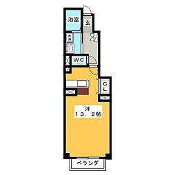 フィオーレ ワンルームの間取図画像