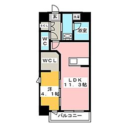 RITZ-KANO 1LDKの間取図画像