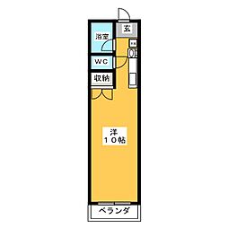 グラシューズセイワ ワンルームの間取図画像