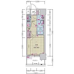 プレサンス岐阜ゼクシス 1Kの間取図画像
