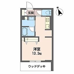 ドエルエルガー ワンルームの間取図画像
