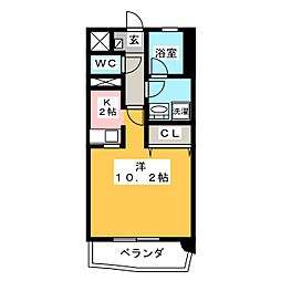 MaisondeMiyabi ワンルームの間取図画像