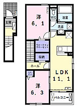 プリムローズ 201 ｜ 岐阜県大垣市青柳町２丁目92番地（賃貸アパート1LDK・2階・50.14㎡） その2