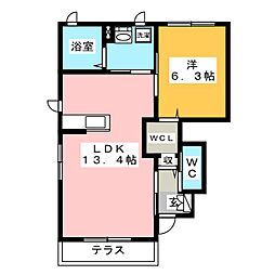 フェリーチェ2 1LDKの間取図画像