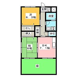 EMG早崎(株) 2DKの間取図画像