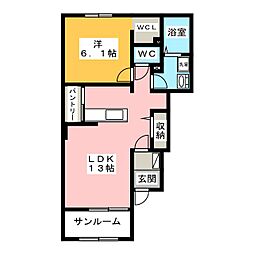 ファミリア 1LDKの間取図画像