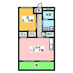 プリマヴェーラ・ワン 1LDKの間取図画像