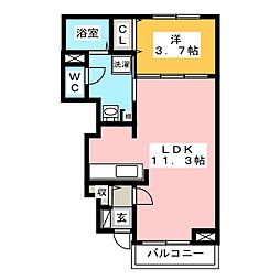ノイブリーゼ 1LDKの間取図画像