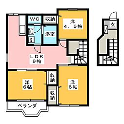 本今ガーデンスクエアC 3LDKの間取図画像