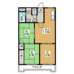 LaVille 3LDKの間取図画像