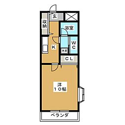 MITAKAマンション笠木 1Kの間取図画像