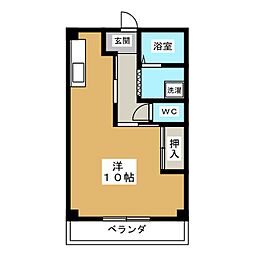 ベルウッド ワンルームの間取図画像