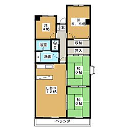 ベルセーヌ枝郷 4LDKの間取図画像
