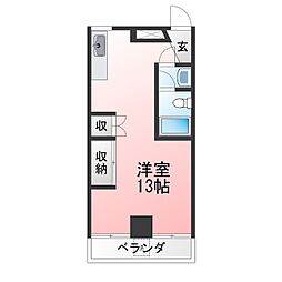 第六清風荘 ワンルームの間取図画像