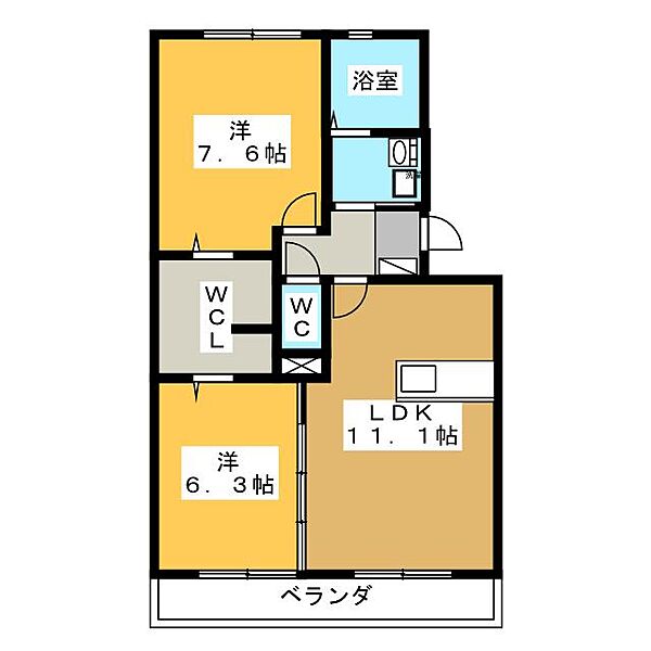 アザレ蘇原　F ｜岐阜県各務原市蘇原花園町３丁目(賃貸アパート2LDK・2階・58.07㎡)の写真 その2