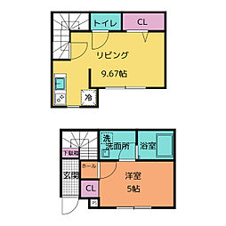 Ascent那加 1LDKの間取図画像