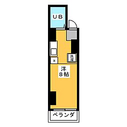 サウスパーク ワンルームの間取図画像