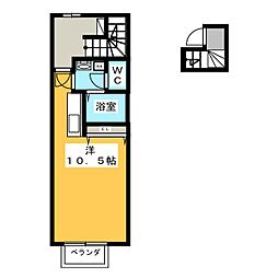 フィアス那加 ワンルームの間取図画像