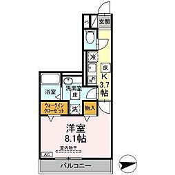 PROCEED 1Kの間取図画像