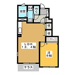サンヴィスタハウス 1LDKの間取図画像