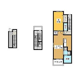 メゾン・ド・ユウ 1LDKの間取図画像