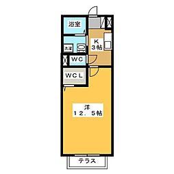 コンフォートアベニュー 1Kの間取図画像