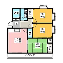 サクセス 3LDKの間取図画像