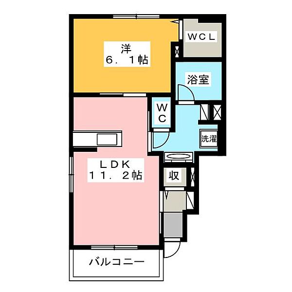 タウルス ｜岐阜県可児市土田(賃貸アパート1LDK・1階・44.18㎡)の写真 その2