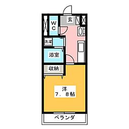 メゾン・ド・Oasis 1Kの間取図画像
