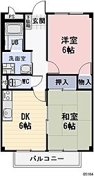 間取図画像 2DK