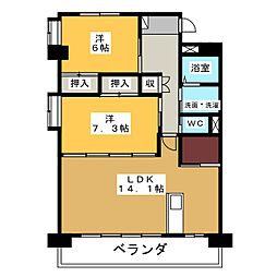 RoseLoire 2LDKの間取図画像