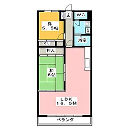フォレストマンション 2LDKの間取図画像