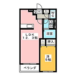 テノワール 1LDKの間取図画像