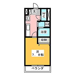 メゾン・ド・Oasis 1Kの間取図画像
