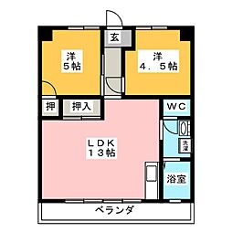 シティハイツ 2LDKの間取図画像