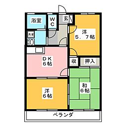 プロミネンス 3DKの間取図画像