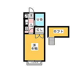 ミューズサンタ・フェ 1Kの間取図画像