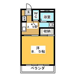 ハイツセレベス 1Kの間取図画像