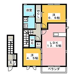 リコプロスペラーレ 2LDKの間取図画像