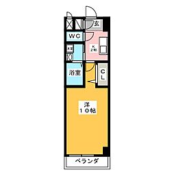 ピュアスカイ 1Kの間取図画像