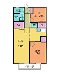 間取図画像 2LDK