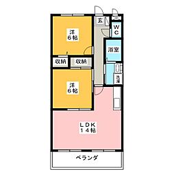 間取図画像 2LDK