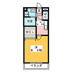 間取図画像 1K