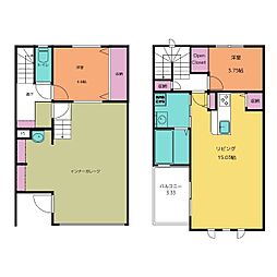 LAZO-A- 1階2LDKの間取り