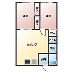 セントラルパビリオン 2LDKの間取図画像