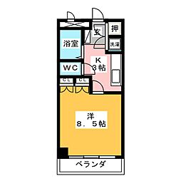 品川第2ビル 1Kの間取図画像