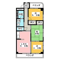 キャッスルエポック 3LDKの間取図画像