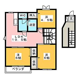 ヴィラ・ヴァルト 3LDKの間取図画像