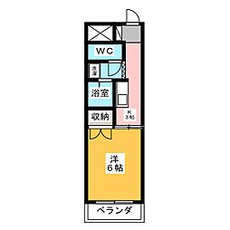 コーポイシカワ 1Kの間取図画像