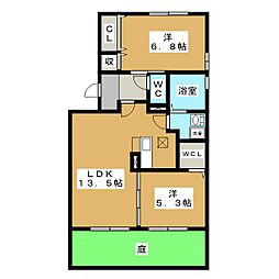 サン・ジュリア 2LDKの間取図画像